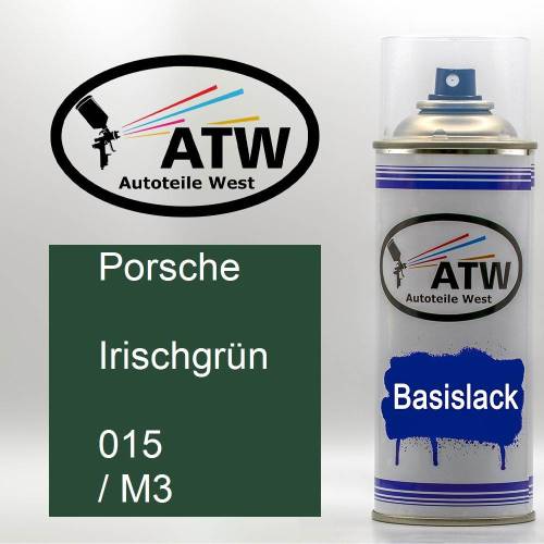 Porsche, Irischgrün, 015 / M3: 400ml Sprühdose, von ATW Autoteile West.